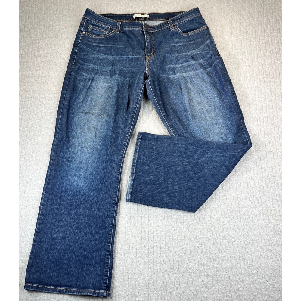 Levi's 512 Bootcut Dress Jeans Women 20M/35X30 high-rise medium wash whiskered